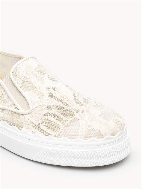 chloe sneaker wit|chloe lace slip on sneakers.